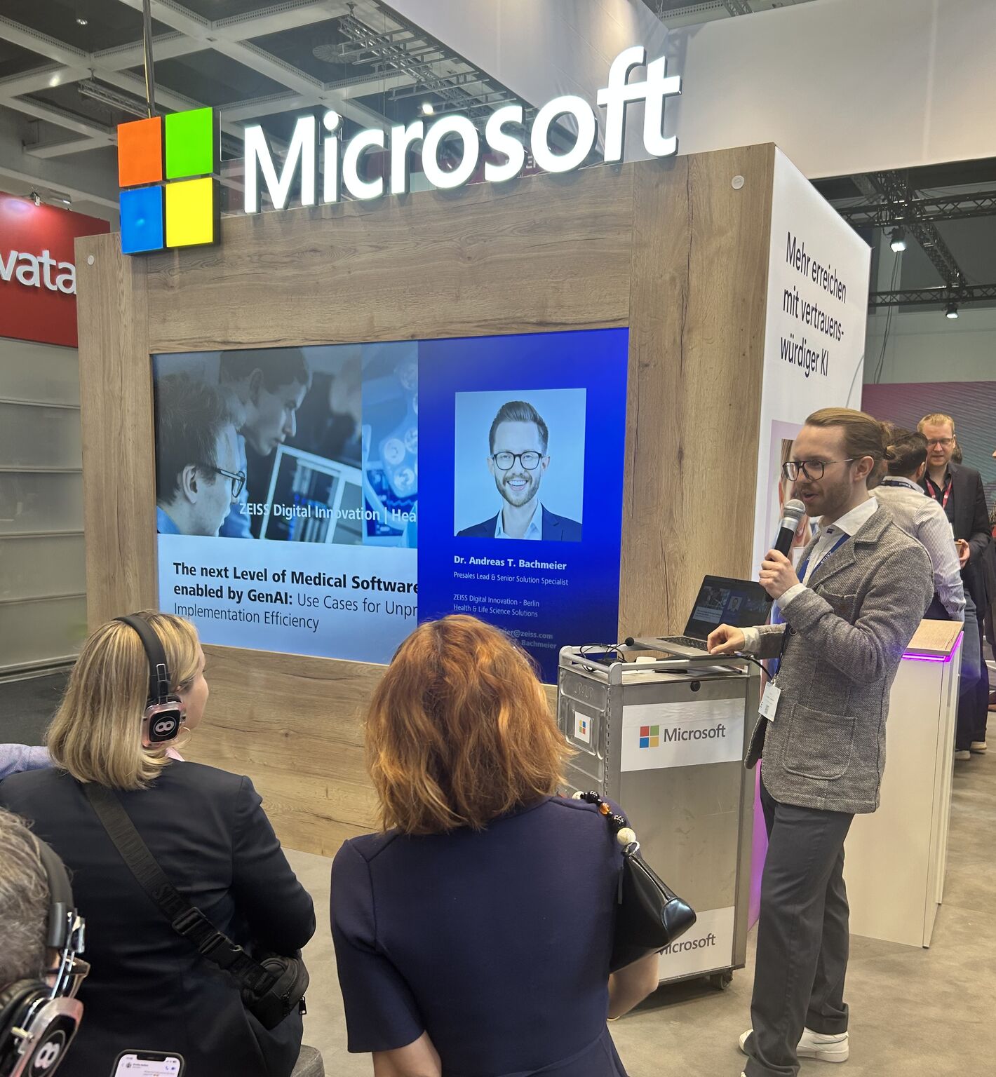 Andreas T. Bachmeier speaking at DMEA25 with Microsoft