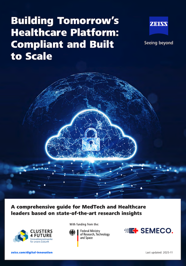 Cover of the whitepaper Building Tomorrow's Healthcare Platform, Compliant and Built to Scale